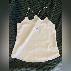 J. Crew Women's Ivory Scalloped Camisole
